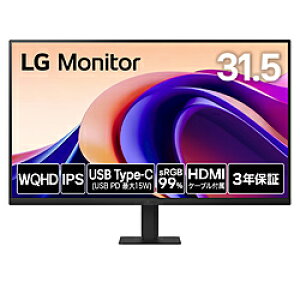LG(�G���W�[) USB-C�Ή� PC���j�^�[ LG Monitor 32U631A-B �m31.5�^ /WQHD(2560×1440�j /���C�h /100Hz�n 32U631A-B