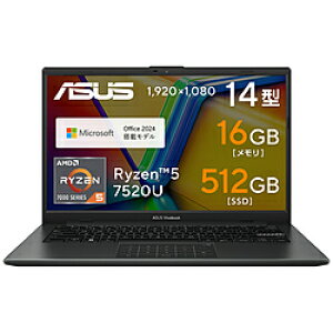 ASUS(GCX[X) m[gp\R Vivobook Go 14 ~bNXubN E1404FA-R5BIC2025 m14.0^ /Windows11 Home /AMD Ryzen 5 /F16GB /SSDF512GB /Office Home and Business /{ŃL[{[h /2025N2fn E14