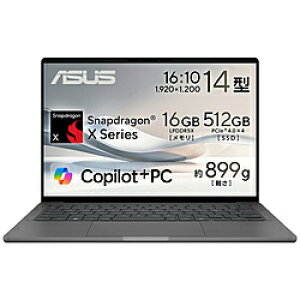 ASUS(GCX[X) m[gp\R Zenbook SORA UX3407QA ACXhO[ UX3407QA-PU16548GR m14.0^ /Windows11 Home /Snapdragon X /F16GB /SSDF512GB /{ŃL[{[h /2025N02fn UX3407QAPU16548G