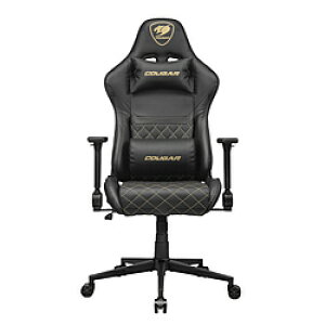 COUGAR CGR-AO2-GLB �Q�[�~���O�`�F�A [W690xH1260�`1340mm] ARMOR ONE V2(PVC���U�[) �u���b�N+�S�[���h CGRAO2GLB