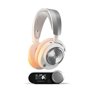 SteelSeries 61524J �Q�[�~���O�w�b�h�Z�b�g Arctis Nova Pro Wireless �z���C�g �m���C�����X�iBluetooth�{USB�j /���� /�w�b�h�o���h�^�C�v�n 61524J