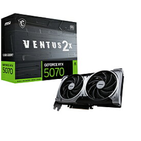 MSI(エムエスアイ) グラフィックボード ブラック GeForce RTX 5070 12G VENTUS 2X OC ［GeForce RTXシリーズ /12GB］ 507012GVENTUS2XOC [振込不可] [代引不可]