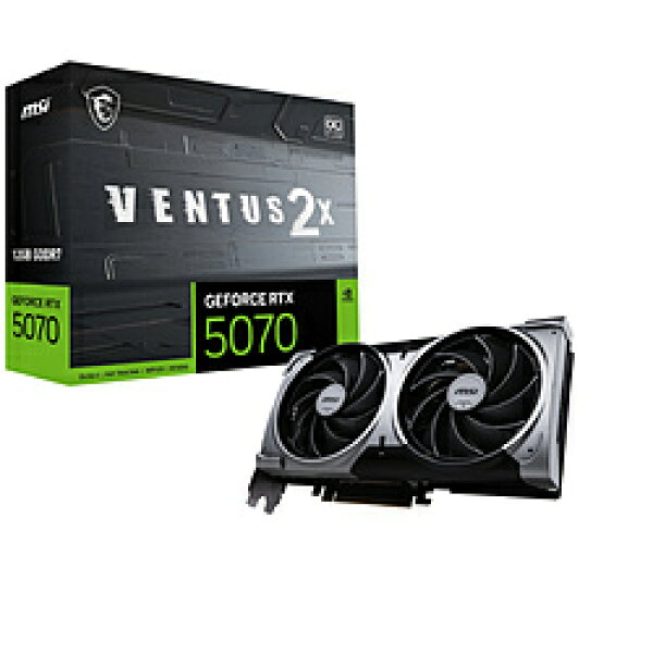MSI(エムエスアイ) グラフィックボード  ブラック GeForce RTX 5070 12G VENTUS 2X OC ［GeForce RTXシリーズ /12GB］ 507012GVENTUS2XOC [振込不可] [代引不可]