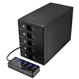 CENTURY(センチュリー) CRCH535U3ISC2 HDDケース USB-C＋USB-A接続 裸族のカプセルホテル 5Bay V2 ブラック ［3.5インチ対応 /SATA /5台］ CRCH535U3ISC2