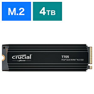 Crucial SSD PCI-E Gen5ڑ T705(q[gVNt) CT4000T705SSD5JP m4TB /M.2n CT4000T705SSD5JP