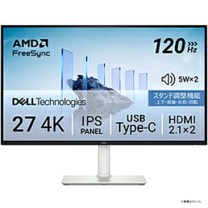DELL(f) USB-Cڑ PCj^[ SV[Y Vo[ S2725QC-R m27^ /4K(3840×2160j /Ch /75Hzn S2725QCR