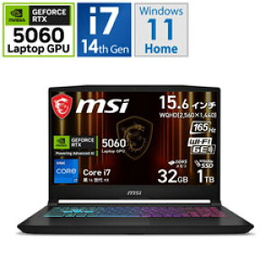 MSI(GGXAC) Q[~Om[gp\R Katana 15 HX B14W ubN KATANA15HXB14WFK3259[RTX5060] KATANA15HXB14WFK3259