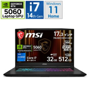 MSI(GGXAC) Q[~Om[gp\R Katana 17 HX B14W ubN KATANA17HXB14WFK5060[RTX5060] KATANA17HXB14WFK5060
