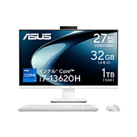 ASUS(エイスース) V470VAK-WPE092W デスクトップパソコン V400 AiO (V470VAK) ホワイト ［27型 /Windows11 Home /intel Core i7 /メモリ：32GB /SSD：1TB /無し /2025年6月モデル］ V470VAKWPE092W