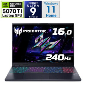 Acer(�G�C�T�[) �Q�[�~���O�m�[�g�p�\�R�� Predator Helios Neo 16S AI(RTX 5070 Ti) �A�r�T���u���b�N PHN16S-71-H96Z57T/E [16.0�^ /Windows11 Home /intel Core Ultra 9 /�������F16GB /SSD�F1TB /�p��ŃL�[�{�[�h /2025�N7����