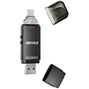 BUFFALO(�o�b�t�@���[�j SSD-SDH1.0U3BA/C �O�t��SSD USB-C�{USB-A�ڑ� PC�ETV���Ή��APS5�Ή�(Chrome/Android/iPadOS/iOS/Mac/Windows11�Ή�) �u���b�N �m1TB /�|�[�^�u���^�n SSDSDH10U3BAC [�U���s��] [����s��]