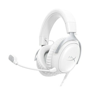 HYPERX BS7C1AA �Q�[�~���O�w�b�h�Z�b�g Cloud III �z���C�g �m��3.5mm�~�j�v���O�{USB-C�{USB-A /���� /�w�b�h�o���h�^�C�v�n BS7C1AA