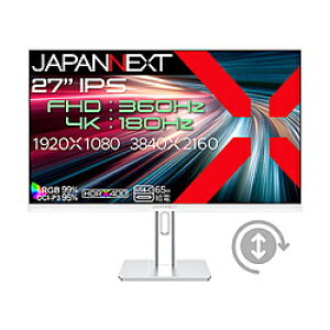 JAPANNEXT JN-IPS27G1836UF-HSPC6 USB-Cڑ Q[~Oj^[ zCg m27^ /4K(3840×2160j /Ch /180Hzn JNIPS27G1836UFHSPC6