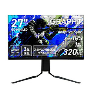 GRAPHT GRT070-2732DML-BK �Q�[�~���O���j�^�[ GR2732DML-BK �m27�^ /WQHD(2560×1440�j /���C�h /320Hz�n GRT070-2732DML-BK