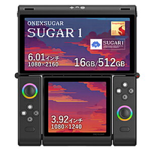 ONENETBOOKTECHNOLOGY ONEXSUGAR16512BK �|�[�^�u���Q�[�~���OPC ONEXSUGAR SUGAR1 [6.01�{3.92�C���` /Android14 /RAM�F16GB /ROM�F512GB] �u���b�N �mSnapdragon /2025�N11�����f���n ONEXSUGAR16512BK