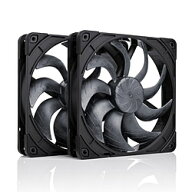 NOCTUA ケースファンx2 [140mm /1500RPM] スクエアフレーム chromax.black NF-A14X25-G2-PWM-SX2-PP-CH-B…