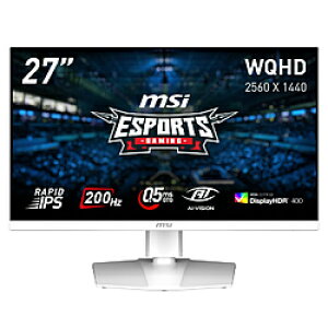 MSI(�G���G�X�A�C) MAG 274QRFW E20 �Q�[�~���O���j�^�[ �z���C�g �m27�^ /WQHD(2560×1440�j /���C�h /200Hz�n MAG274QRFWE20