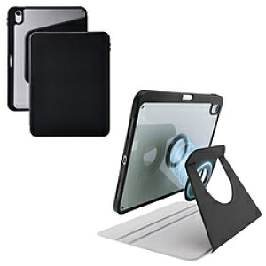 ELECOM(�G���R��) iPad �P�[�X 11�C���` ( A16 ) / 10.9�C���` ��10���� �}�O�l�b�g���E�t���b�v �J�o�[ 360�x��] Apple Pencil���[ �X�^���h �I�[�g�X���[�v�@�\ �w�ʃN���A �u���b�N �u���b�N TB-A25RMG360B