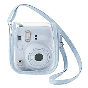 ELECOM(�G���R��) �`�F�L�P�[�X instax mini 12��p �N���A �J�����P�[�X �}�O�l�b�g���t���b�v �X�g���b�v�t �u���[ IC-CCM12BU ICCCM12BU