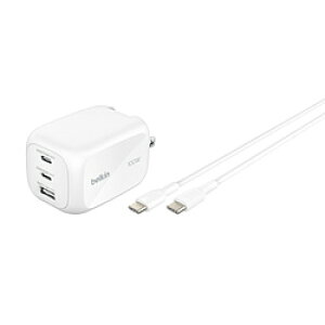 BELKIN BoostChargePro3�|�[�gGaN�[�d��100W�v���O������USB-CtoC2m�P�[�u���t�� WCH016qc2MWH-B6 WCH016QC2MWHB6