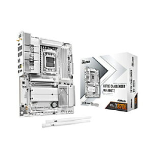ASRock(�A�X���b�N) �}�U�[�{�[�h(Socket AM5) �z���C�g X870E Challenger WiFi White �mATX�n X870ECHALLENGERWFWH