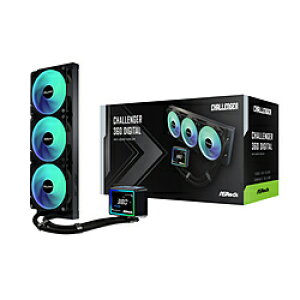 ASRock(�A�X���b�N) ����CPU�N�[���[ 120mm�t�@��x3 [LGA1851/1700�EAM5/AM4] �u���b�N Challenger 360 Digital CHALLENGER360DIGITAL