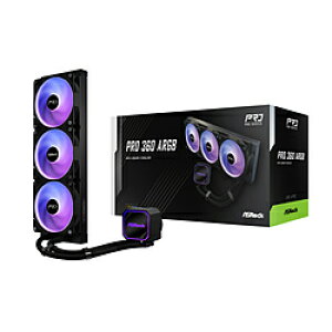 ASRock(�A�X���b�N) ����CPU�N�[���[ 120mm�t�@��x3 [LGA1851/1700�EAM5/AM4] �u���b�N Pro 360 ARGB PRO360ARGB