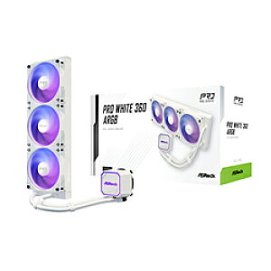 ASRock(�A�X���b�N) ����CPU�N�[���[ 120mm�t�@��x3 [LGA1851/1700�EAM5/AM4] �z���C�g Pro White 360 ARGB PROWHITE360ARGB
