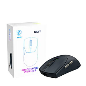 MSI(�G���G�X�A�C) �Q�[�~���O�}�E�X FORGE GM340 WIRELESS �l�C�r�[ FORGE GM340 W NAVY �m���w�� /�L���^����(���C�����X) /6�{�^�� /Bluetooth�EUSB�n FORGEGM340WNAVY
