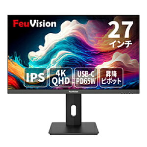 FEUVISION USB-C�ڑ� PC���j�^�[ �v���~�A���V���[�Y FSID27UU0EA �u���b�N EW-FSID27UU0EA �m27�^ /4K(3840×2160�j /���C�h /60Hz�n EWFSID27UU0EA