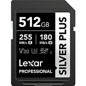 LEXAR Lexar SDXC�J�[�h Professional SILVER PLUS�V���[�Y V30 UHS-I U3 �Ǐo���x �ő�255MB/s LSDSIPL512G-BNNPJ [512GB] LSDSIPL512G-BNNPJ �m512GB�n LSDSIPL512G-BNNPJ