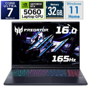 Acer(�G�C�T�[) PHN16S-I51-N73Z56 Predator Helios Neo/16/CU7-356H/RTX5060/32/1T/w11 �mCopilot+ PC /16.0�^ /Windows11 Home /intel Core Ultra 7 /�������F32GB /SSD�F1TB /Office�\�t�g�Ȃ� /���{��ŃL�[�{�[�h�n PHN16SI51N73Z56 [���