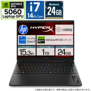 hp(�G�C�`�s�[) D5DM6PA-AACB �Q�[�~���O�m�[�g�p�\�R�� HyperX OMEN(RTX 5060) �V���h�E�u���b�N �m�������F24GB /SSD�F1TB /intel Core i7 /Windows11 Home /15.3�^ /Office�\�t�g�Ȃ� /���{��ŃL�[�{�[�h /2026�N9����