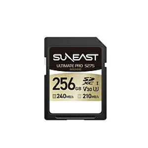 SUNEAST ULTIMATE PRO S275 GOLD EVO SDXC�J�[�h 256GB UHS-I Class10 V30 �ő�Ǎ�240MB/s �ő发��210MB/s 5�N�ۏ� SE-FS1256G23G1F SE-FS1256G23G1F �mClass10 /256GB�n SE-FS1256G23G1F