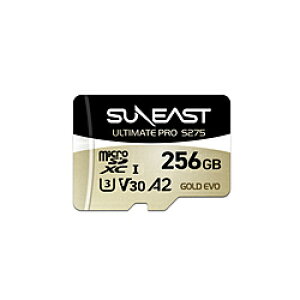 SUNEAST ULTIMATE PRO S275 GOLD EVO microSDXC�J�[�h 256GB UHS-I Class10 V30 A2 �ő�Ǎ����x250MB/s �ő发�����x210MB/s 5�N�ۏ� SD�ϊ��A�_�v�^�[�t SE-MS1256G23G1F SE-MS1256G23G1F �mClass10 /256GB�n SE-MS1256G23G1F