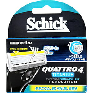 シック Schick(シック) クアトロ4 チタニウム レボリューション 替刃4個 〔ひげそり〕