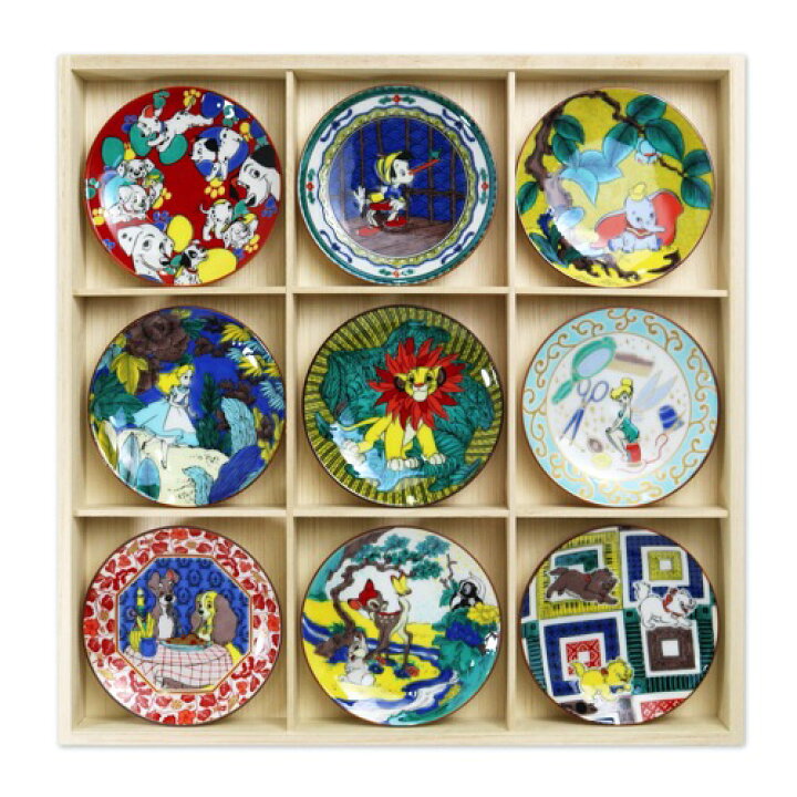 楽天市場 ディズニー Disney Classics Market All 九谷焼豆皿セット 101匹わんちゃん ピノキオ ダンボ ふしぎの国のアリス シンバ ティンカー ベル マリー 日本テレビサービス Dtimes Store