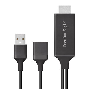 iPhone iPad�p HDMI�~���[�����O�P�[�u�� 2m �u���b�N PG-IPTV03BK PGA PG-IPTV03BK PGA