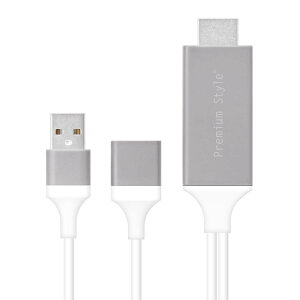 iPhone iPad�p HDMI�~���[�����O�P�[�u�� 2m �z���C�g PG-IPTV04WH PGA PG-IPTV04WH PGA