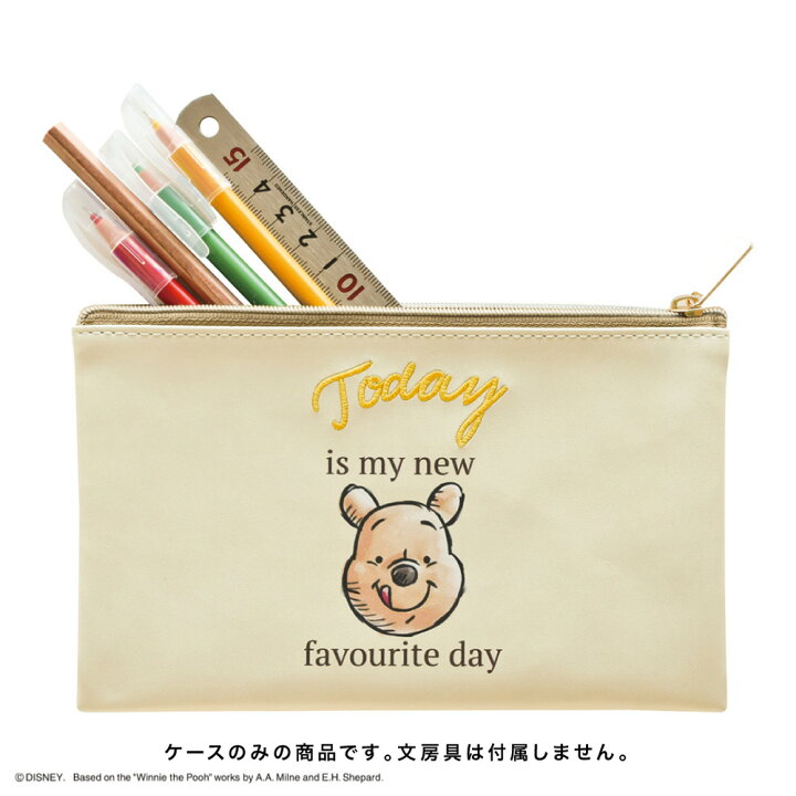 楽天市場 ディズニー くまのプーさん フラットペンケース 筆箱 ブルー 青 くまのプーさん ダイゴー N1719 N1719 Dtimes Store
