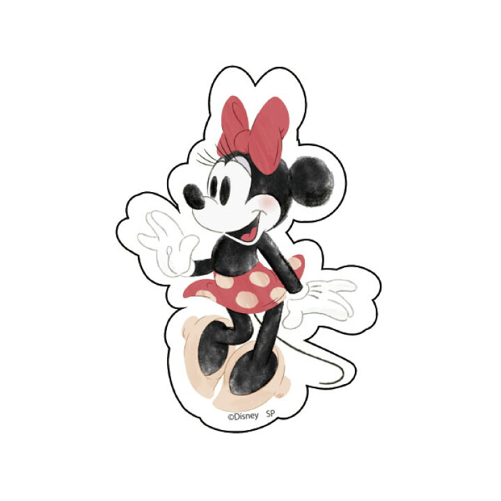 楽天市場】ディズニー ミニーマウス 水彩 キャラクターステッカー 