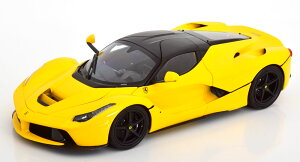 BBR 1/18 ミニカー ダイキャストモデル 2013年モデル フェラーリ ラフェラーリ FERRARI - LAFERRARI 2013 - MATT BLACK WHEELS - GIALLO MODENA イエロー・ブラックホイール