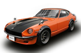Sun Star サンスター 1/18 ミニカー ダイキャストモデル 1970年モデル 日産 Nissan Fairlady Z (S30) 1970 RHD 右ハンドル仕様 Orange/Carbon bonnet オレンジ・カーボンボンネット