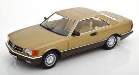 KK Scale 1/18 ミニカー ダイキャストモデル 1987年モデル メルセデスベンツ MERCEDES BENZ - S-CLASS 500 SEC (C126) COUPE 1987 - GOLD MET ゴールドメタリック