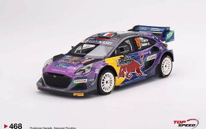 Top Speed 1/18 �~�j�J�[ ���W�� �v���|�[�V�������f�� 2022�N�����[�E�����e�J���� �D�����f�� �p���t�H�[�h FORD ENGLAND - PUMA RALLY1 RED BULL TEAM FORD WORLD RALLY M-SPORT No.19 WINNER RALLY MONTECARLO 2022 S.LOEB - I.GA