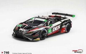 Top Speed 1/18 �~�j�J�[ ���W�� �v���|�[�V�������f�� 2026�NIMSA ���O�i�E�Z�J �N���X�D�����f�� �����{���M�[�j Lamborghini Huracan GT3 EVO2 #45 DEX Wayne Taylor Racing 2026 IMSA Laguna Seca Class Winner