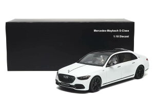 Almost Real �I�����X�g���A�� 1/18 �~�j�J�[ �_�C�L���X�g���f�� 2023�N���f�� �����Z�f�X�x���c Mercedes Maybach S-Class Night Series S680 2023 Opalith White Matt �z���C�g