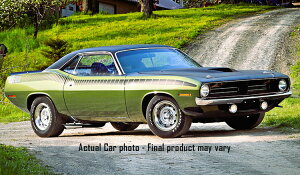ACME 1/18 �~�j�J�[ �_�C�L���X�g���f�� 1970�N���f�� �v�����X Plymouth AAR Cuda 1970 Ivy Green �O���[�� �u���b�N�r�j�[���g�b�v
