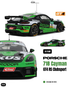 OttO Mobile otm1193 �I�b�g���r�� 1/18 �~�j�J�[ ���W���E�v���|�[�V�������f�� 2023�NClubsport ADAC �|���V�F PORSCHE - 718 CAYMAN GT4 RS No.92 CLUBSPORT ADAC N 30 RACING 2023