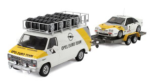 OttO Mobile otm491 �I�b�g���r�� 1/18 1986�N�c�[���E�f�E�R���Z CHEVROLET - RALLY SET - G30 VAN ASSISTANCE TEAM OPEL EURO 1986 WITH TRAILER + OPEL MANTA 400 Gr.B No.3 RALLY TOUR DE CORSE 1984 GUY FREQUELIN - CHRISTIAN TILBER GILBERT